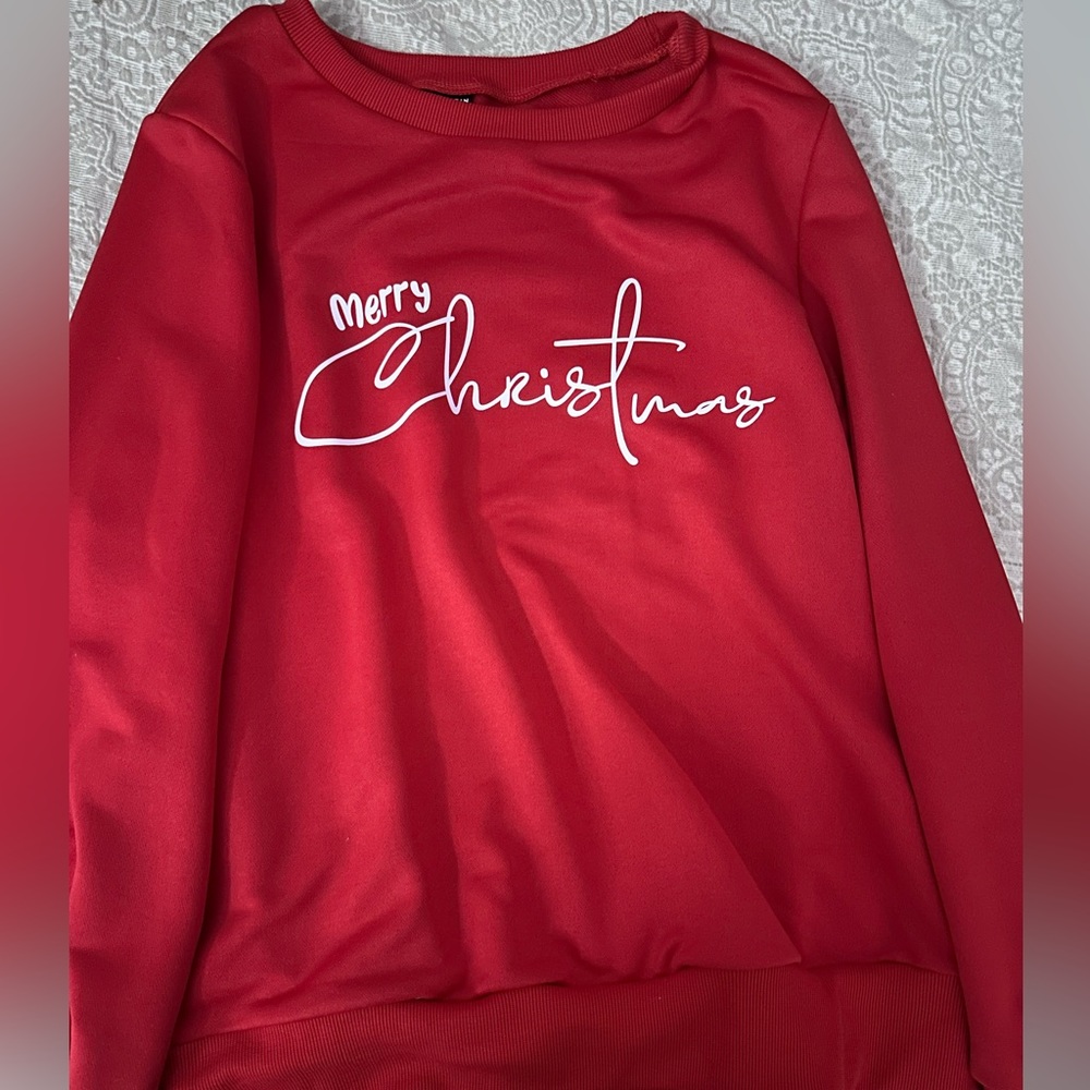 red Merry Christmas long sleeve shirt